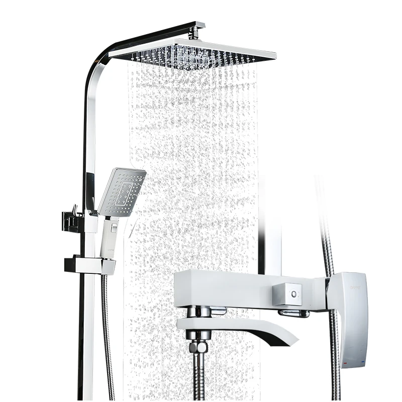 GAPPO G2407 смеситель для душа, латунный водопад, настенный кран для ванной, смеситель для душа, Хромированная душевая головка, набор для ванной комнаты G2407 G2407-8 - Цвет: G2407-8