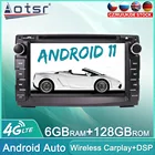Автомобильная магнитола на Android 11, 128 ГБ, DVD для KIA VENGA CEED 2009-2017, аудио, мультимедийный плеер, GPS-навигация, автомобильное стерео головное устройство Carplay