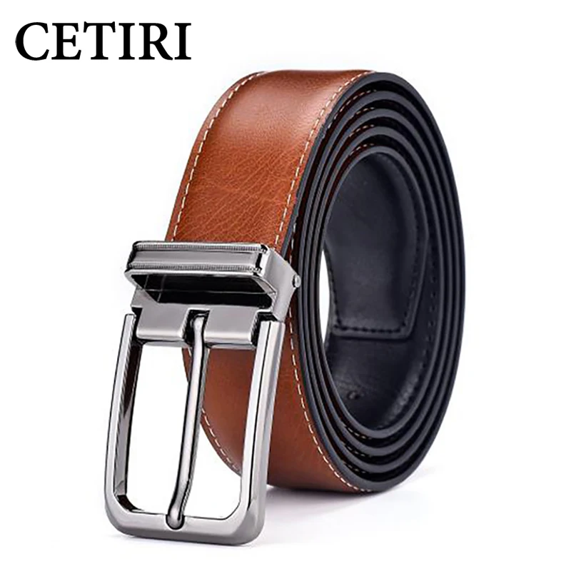 

CETIRI Rotated Buckles, Mens Belt, Reversible Leather Belts for Men, Dress and Casual, Classic & Fashion Designs for Man