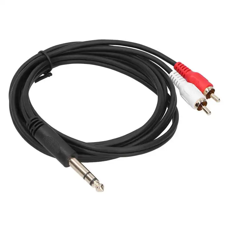 

2RCA Audio Cable 6.35mm Male to Dual for RCA Male Audio Cable 1.5m Audio Adapter Converter Splitter Cable Audio Cable