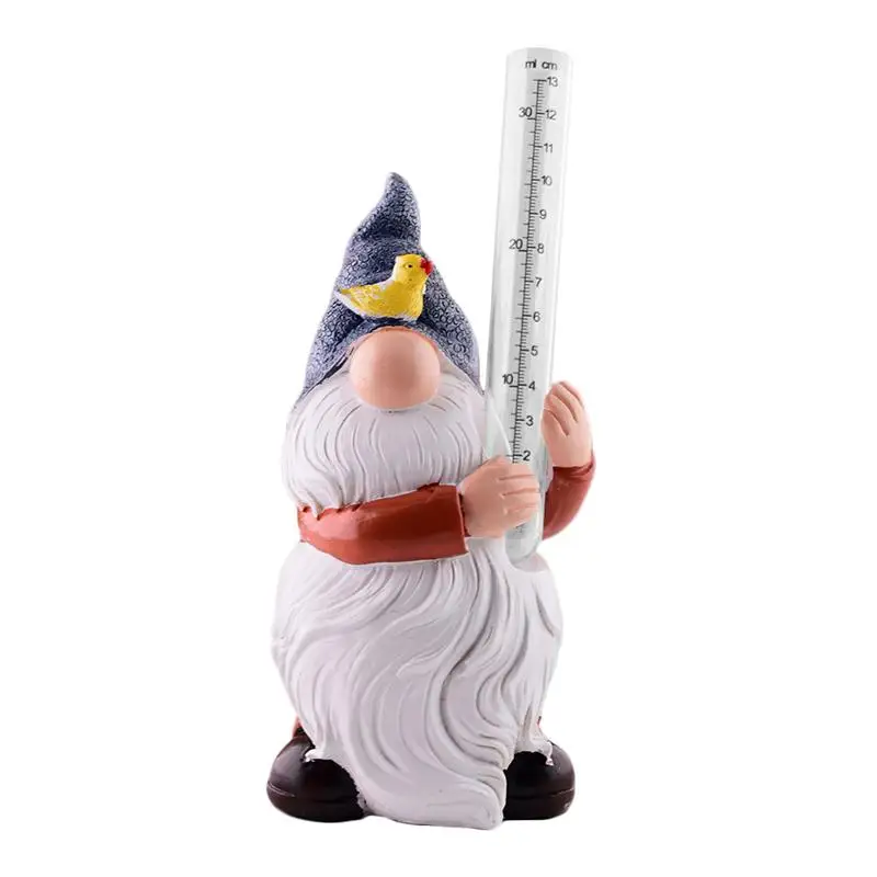 

Миниатюрная фигурка гнома из смолы, мини-дождемер для украшения сада