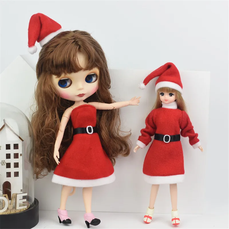 

Fashion Christmas Outfit for Barbie BJD FR SD Doll Clothes Dollhouse Roll Play Accessories