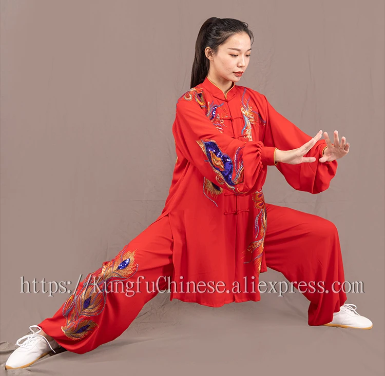 Китайская Униформа Taichi костюм для боевых искусств одежда стандартной длины с