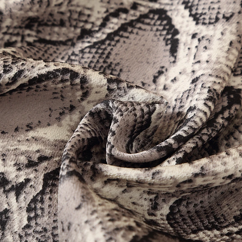 

Sexy Snake Skin Print Shirt Women Fashion Lace up Lapel Long sleeve Shirt 2020 New Womens Tops and Blouses Loose Chiffon Shirts