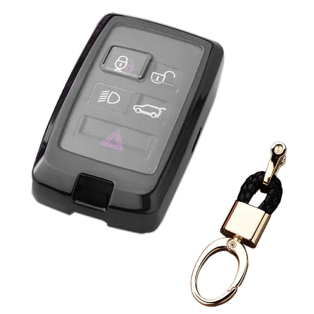 

Smart Car Key Case for Land Rover Range Rover 2018 2019 Soft TPU Decoration Car Key Case Shell Cover With Keychain Buckle