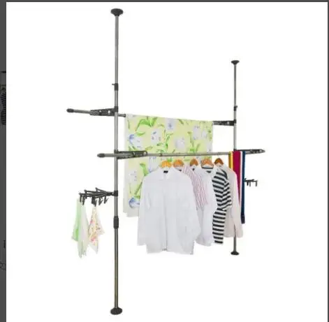 Складная Многофункциональная вешалка для одежды из нержавеющей стали напольная