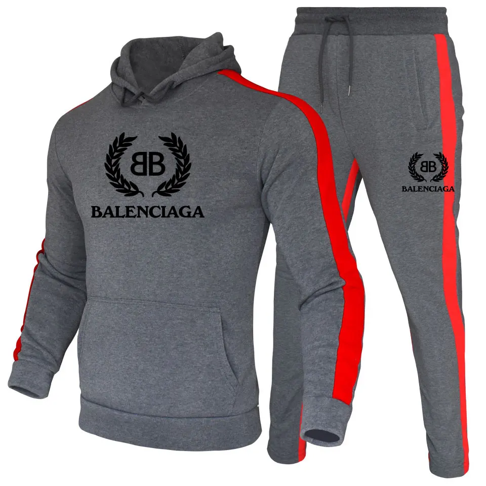 

2020 Winter Hot Style, Extra Thick Warmth, Printed Letters, Hoodie Sweatshirt Lovers Street Jogging Hoodie Two-piece Set