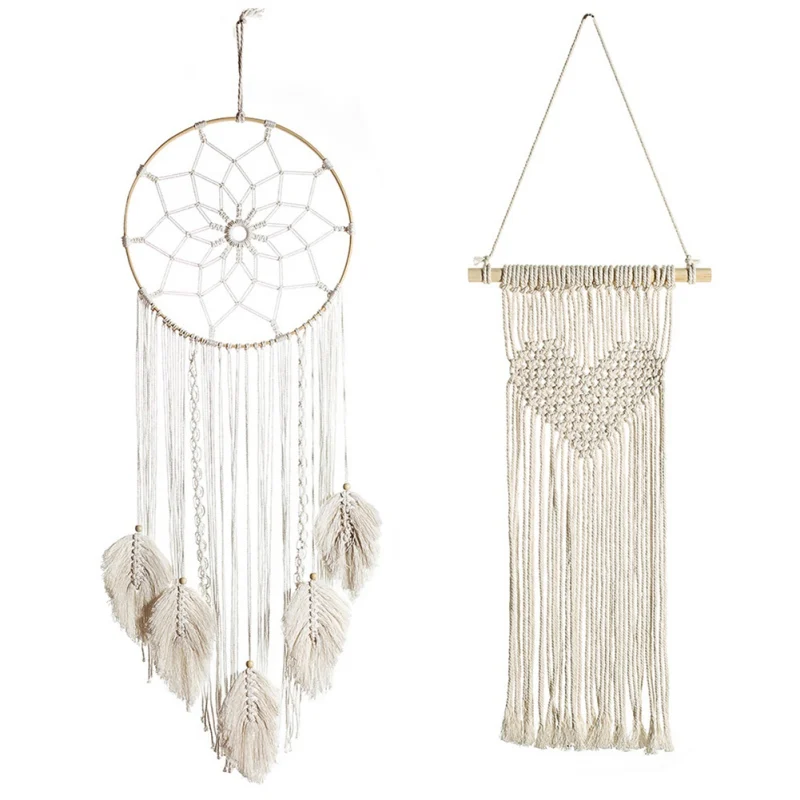 Плетеный макраме ручной работы Подвесной Настенный Гобелен Свадебные настенные