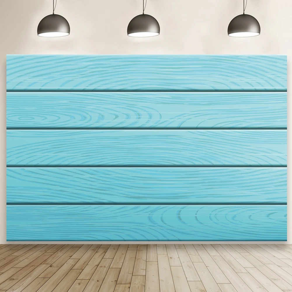 

Sky Blue Solid Color Wood Backdrop Kids Party Newborn Baby Shower Photography Background Vinyl Custom Booth Poster