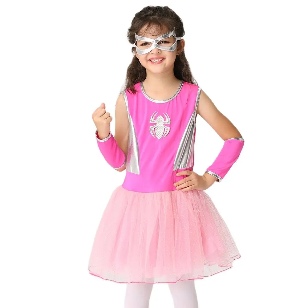 EK207 Хэллоуин детское платье для девочки одежда паука девочек косплей аниме