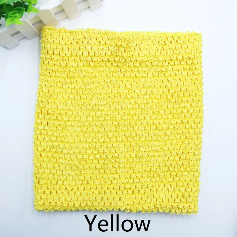 Yellow 23x25cm 23x25 см, 10 дюймов, эластичная трикотажная юбка-пачка для вязания крючком на груди, топ-труба для самостоятельной сборки, платье с блестками, юбка, Рождественская фатиновая кружевная ткань - Цвет: Yellow 23x25cm