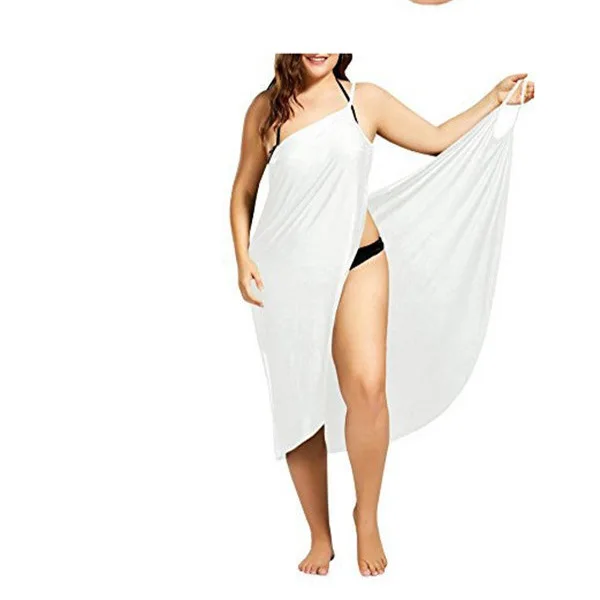 

Hot Summer Towel Backless Swimwear 5XL Women Sexy Beach V-Neck Sling Dress Cover Up Wrap Robe Female Tropical Dresses Plus Size