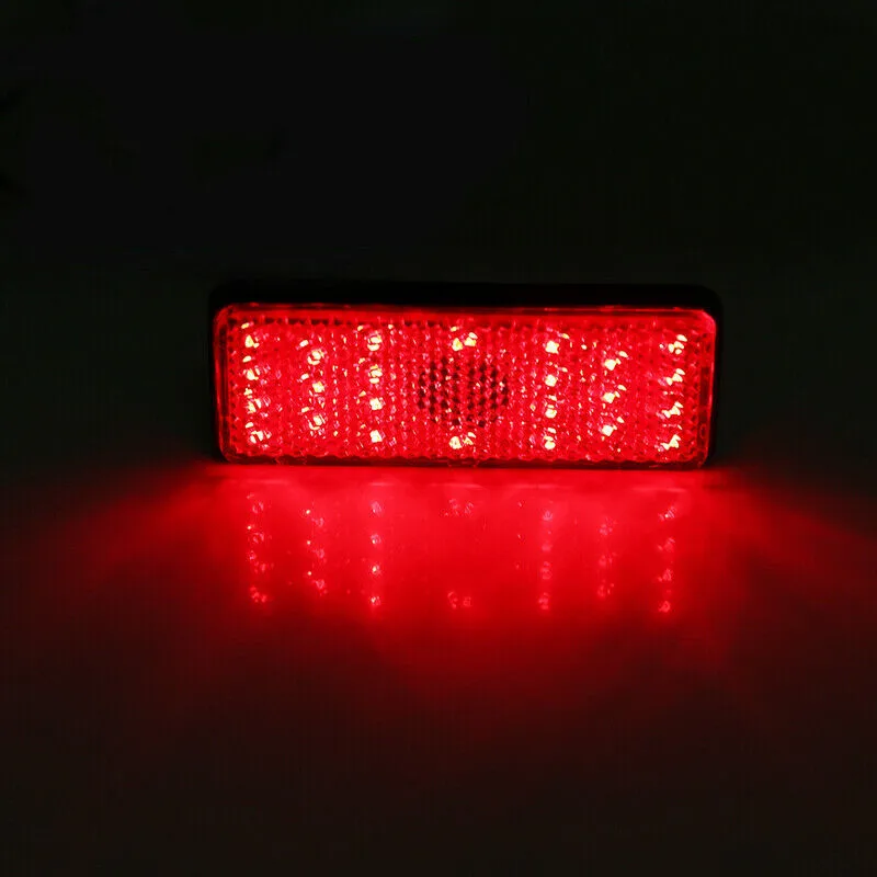 Мотоцикл Грузовик ATV 24LED Прямоугольный Отражатель задний тормоз Стоп-светильник красный мотор дома трейлер Стоп сигнал