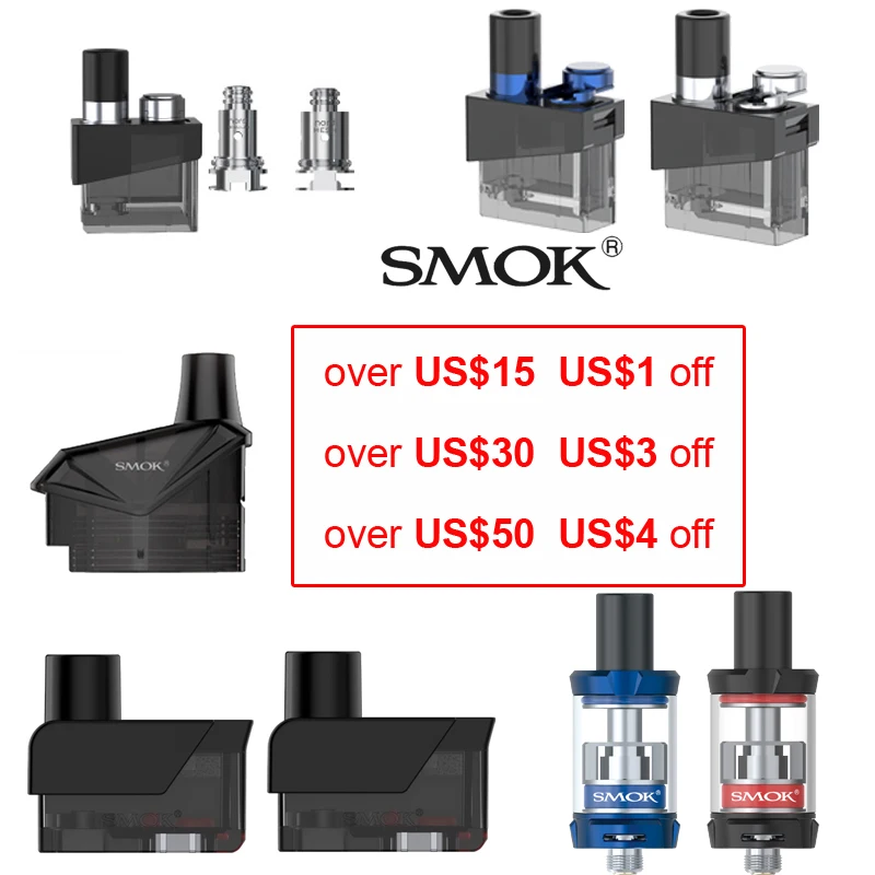 Оригинальный распылитель Smok Trinity Alpha pod x force tank PEN Nord 19 22 более $15 $1 Скидка $30 $3 скидка