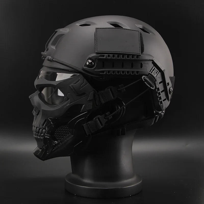 Lightweight Military Tactical Bulletproof Helmet with Skull Mask - Ideal for Painball, Riding, and Bulletproof Protection image 4