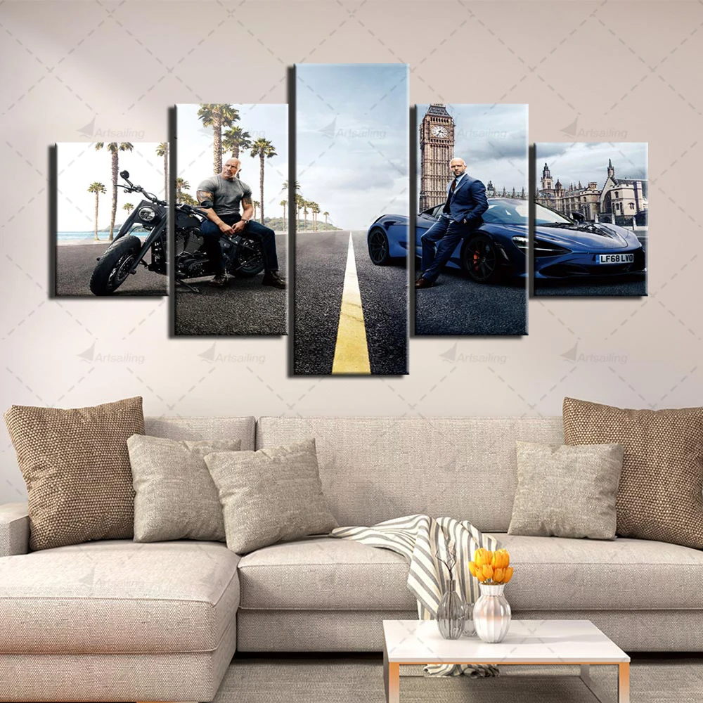 Форсаж фильм плакат s холст живопись хоббы и шоу Холст Искусство HD печать 5 шт.