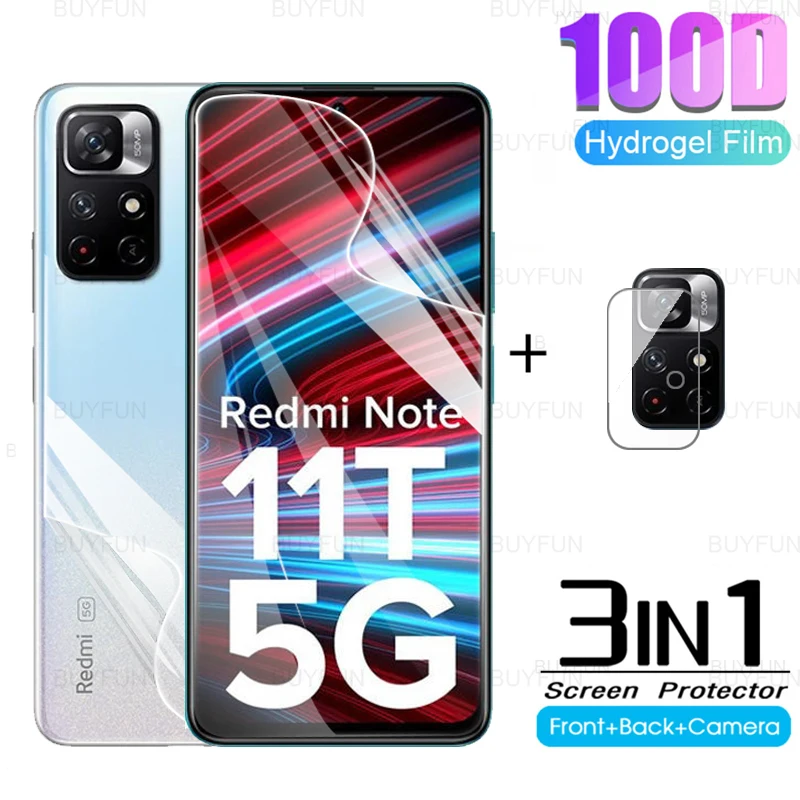

Гидрогелевая пленка 3 в 1 для Xiaomi Redmi Note 11 T 5G, защитная пленка для объектива камеры redmi redmy note11 t note 11 t, защита экрана