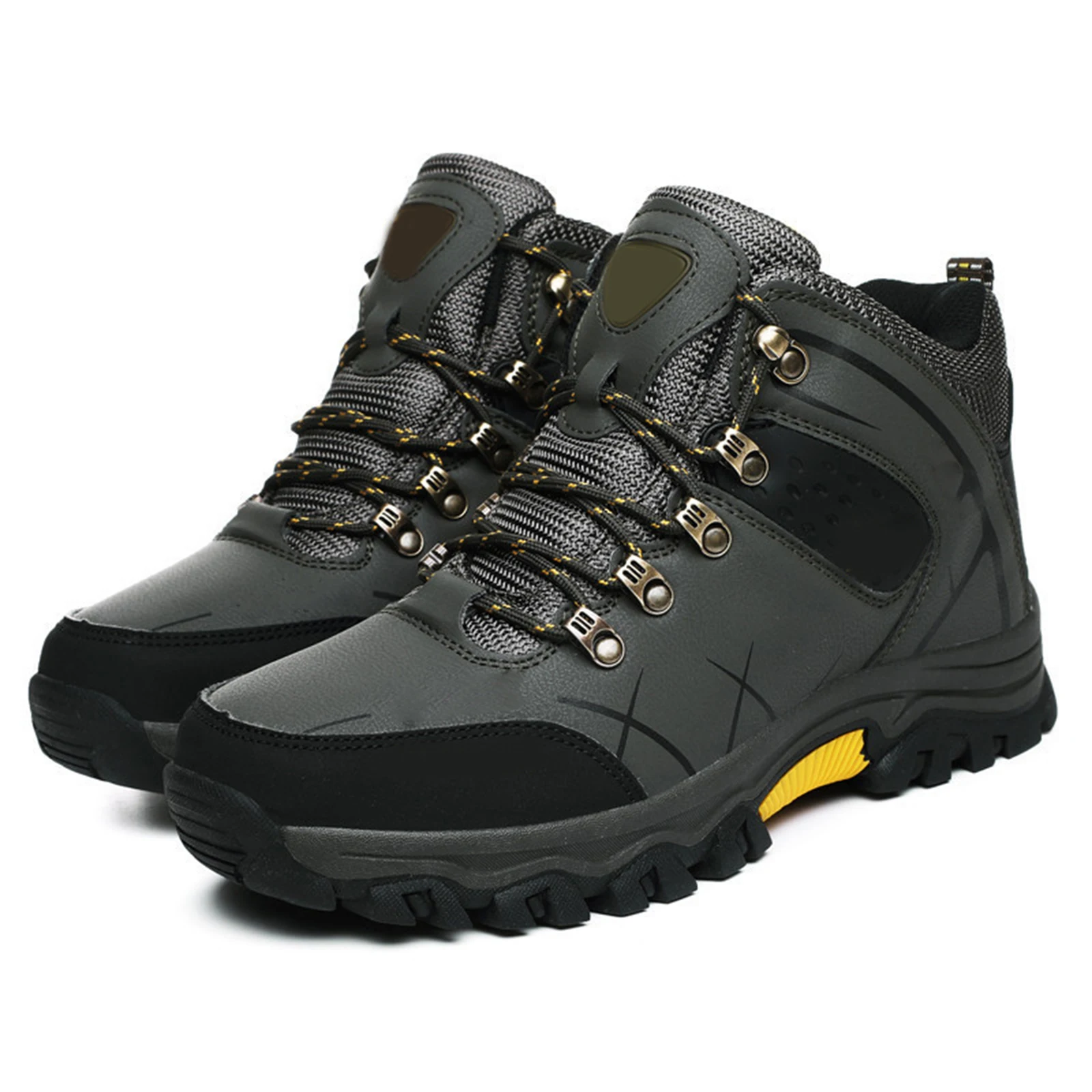 

Men Shoes Men's Winter Snow Boots Waterproof PU Leather Sneakers Super Warm Boots Outdoor Male Hiking Shoes-B5
