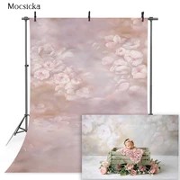 newborn kids floral birthday backdrop for photography pink abstract texture cake smash photo background studio photocall props