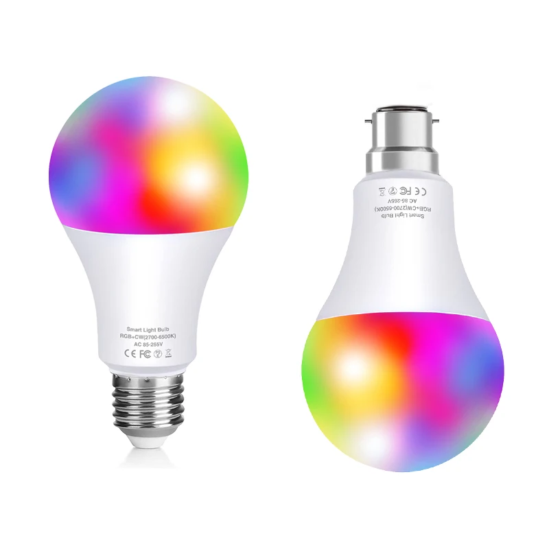 

Tuya Smart Life App WiFi Smart Light Bulb E27 LED Lamp Work with Alexa/Google Home Timer Function RGB Dimmable IOS /Android
