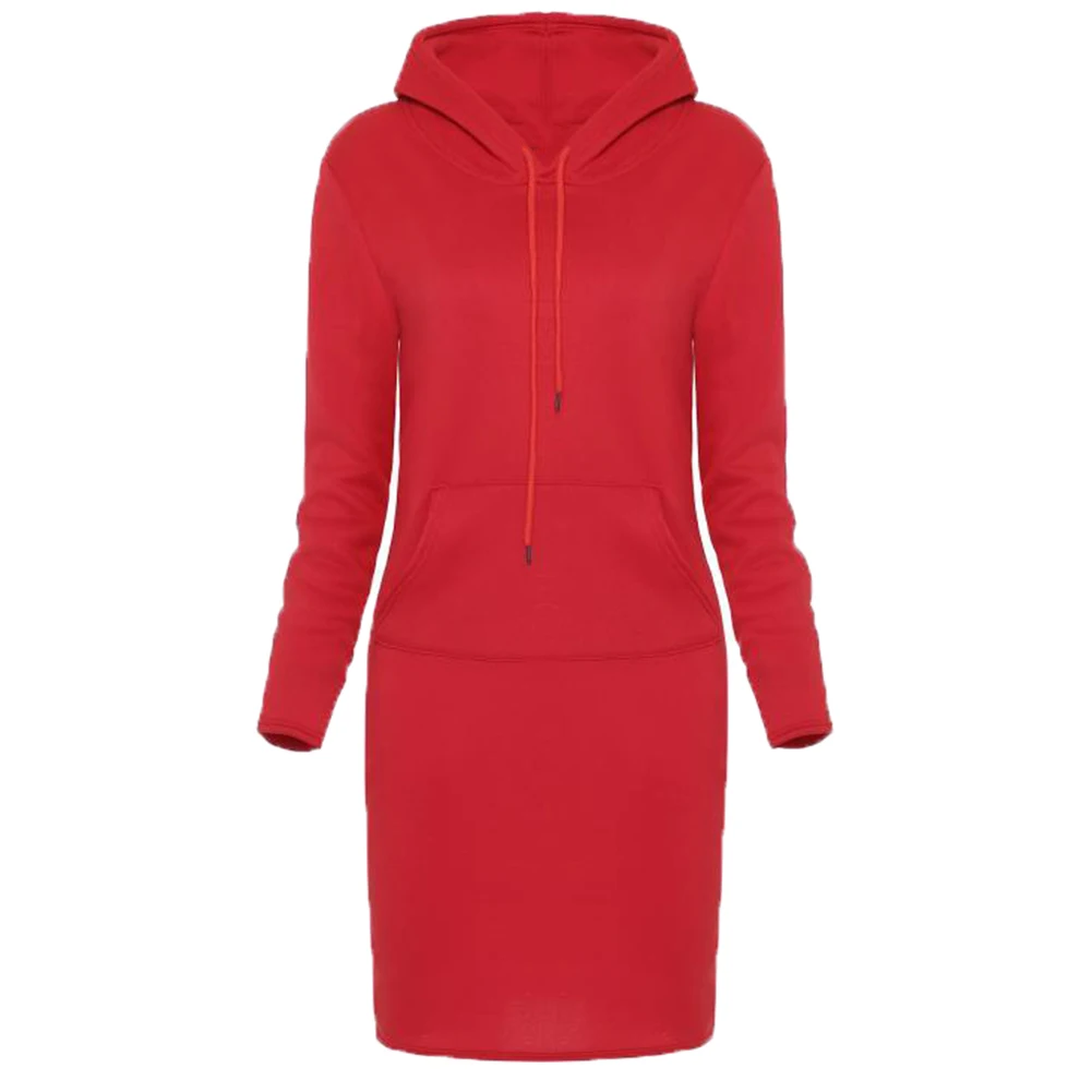 

Casual Dresses Solid Color Long Sleeve Bodycon Hoodies Women Hooded Knee Length Dress Bodycon Hoodies Women Elegant Dress 2021