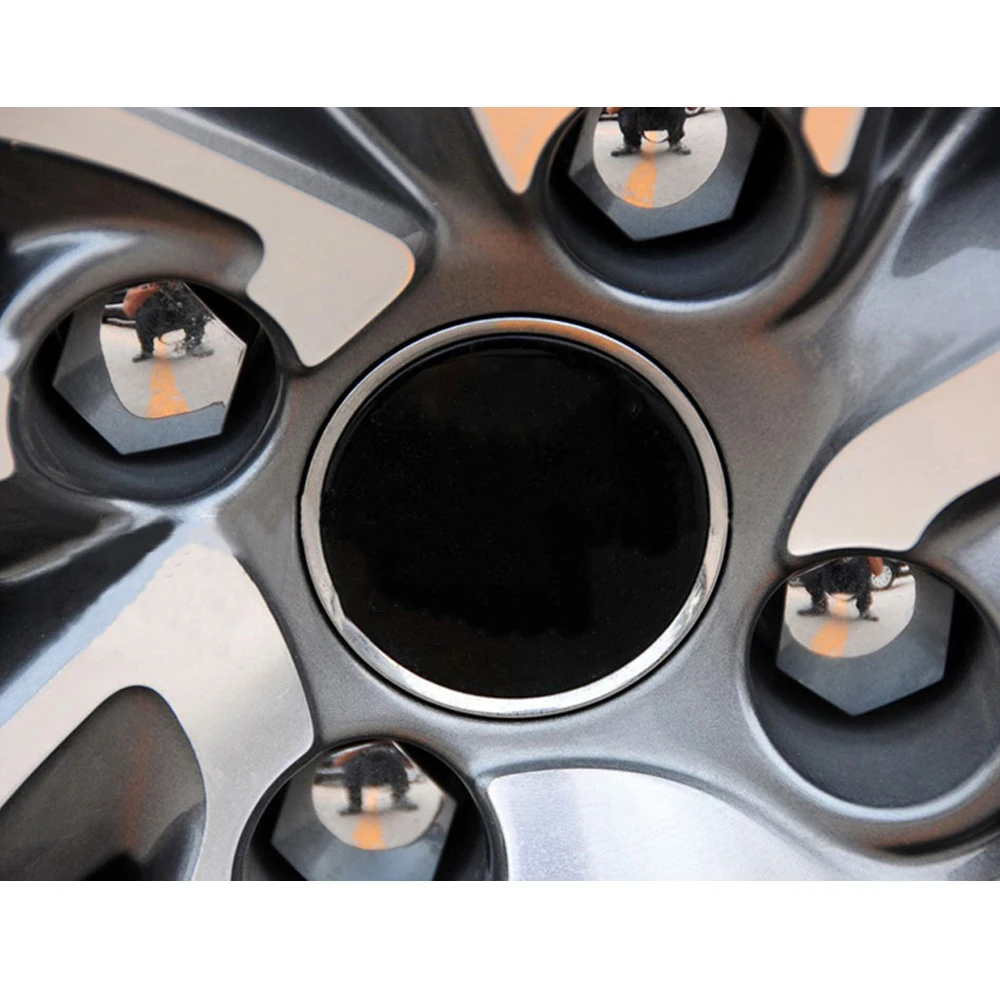 20pcs 17mm Wheel Nut Bolt Head Cover Cap Protective Caps Exterior Decoration Protecting Rims Silver | Автомобили и мотоциклы
