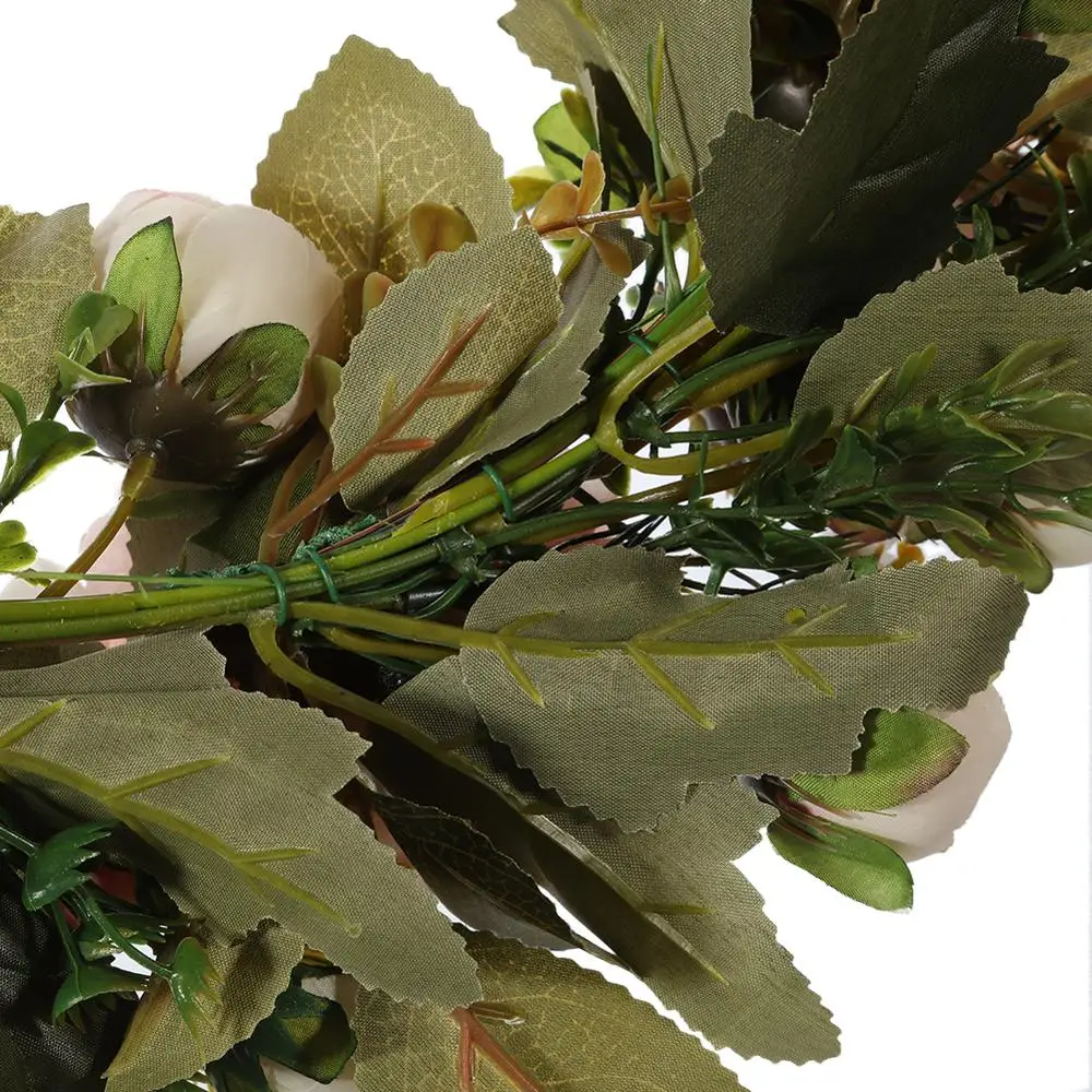 

Artificial Wreaths Silk Peony Flowers Round Heart Simulation Garland For Wedding Party Decoration 12.8inch