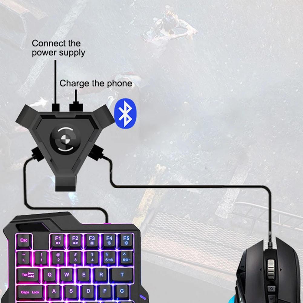 

PUBG Mobile Gamepad Controller Gaming Keyboard Mouse Converter For Android ios Phone to PC Bluetooth 4.1 Adapter Plug and Play