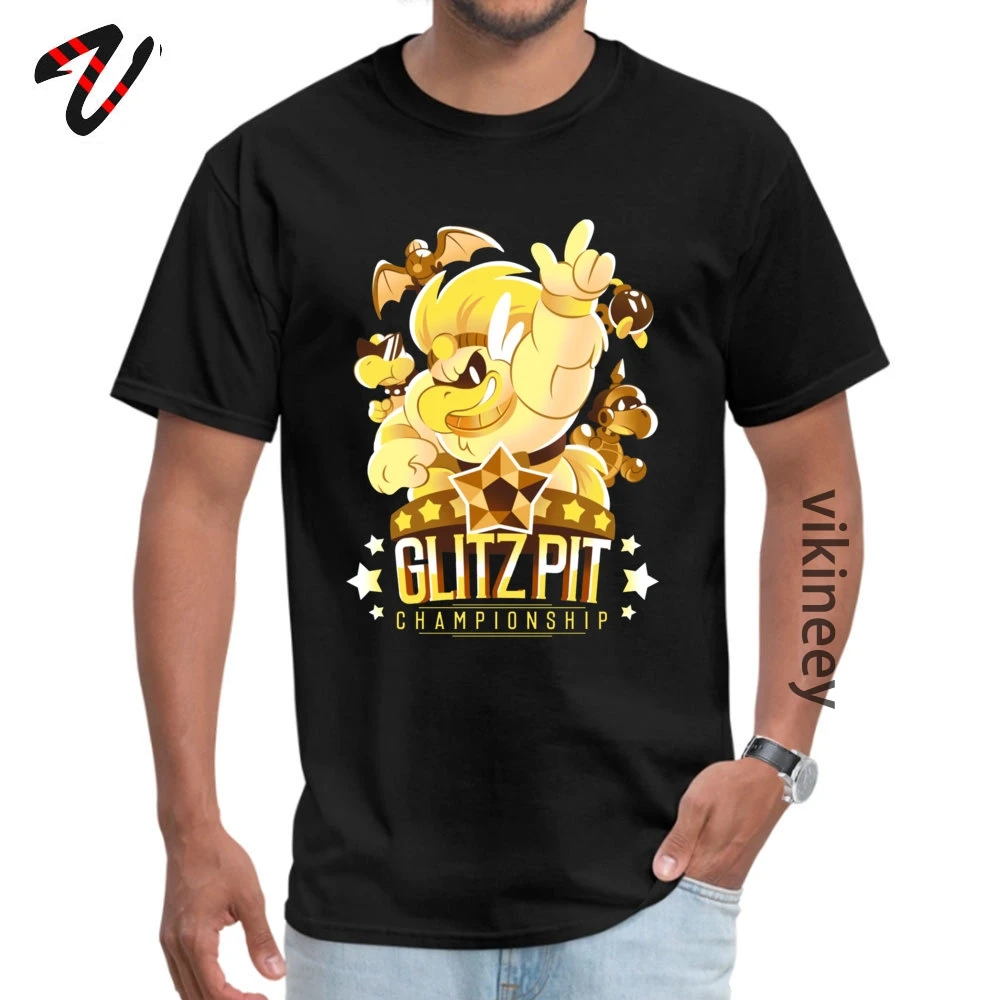 Glitz/пит Для мужчин фирмы Уникальные футболки с круглым вырезом на новый год день