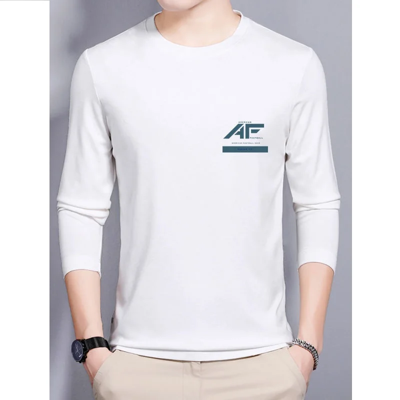 

Spring And Autumn New Men's Long-Sleeved T-Shirt Bottoming Shirt Trendy Running Compassionate Loose Wild Autumn Tops