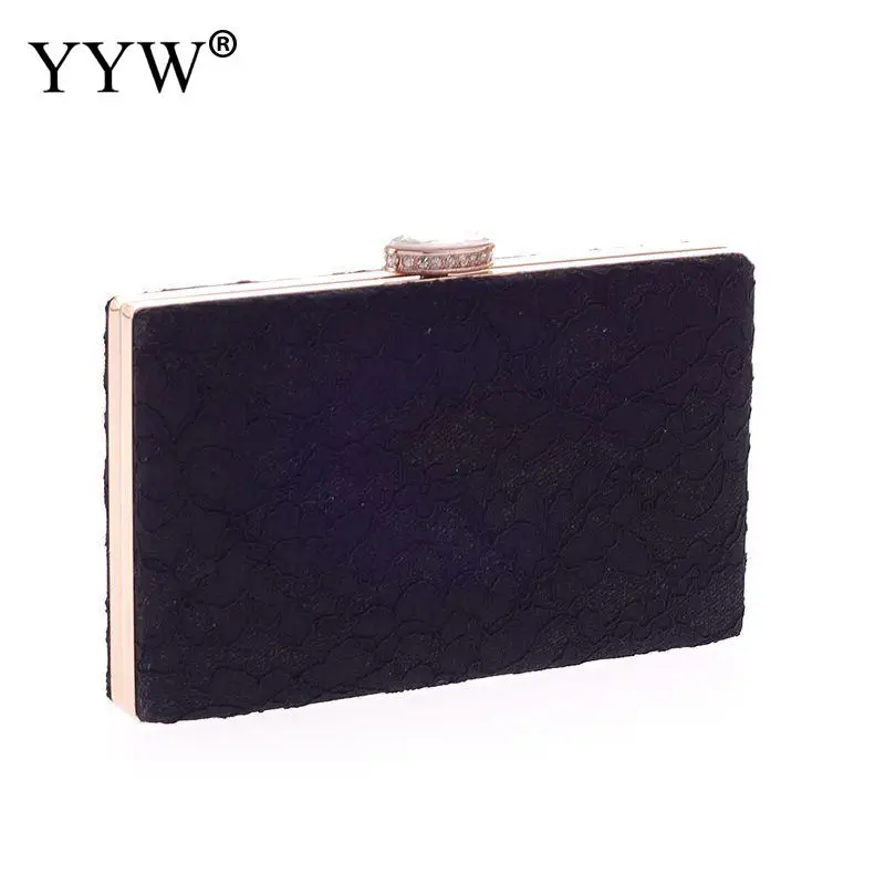Lace Embroidery Evening Bag With Diamond Buckle Elegant Small Square Bag For Wedding Or Party Clutch Bag For Wman Shoulder Bag