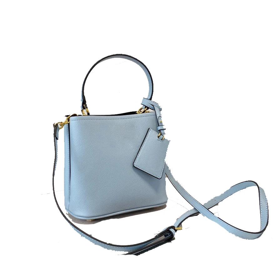 

with logo fashion All-match Simplicity Exquisite Casual Shoulder Bags handbag Diagonal bag Women's bags Bucket bag small capacit