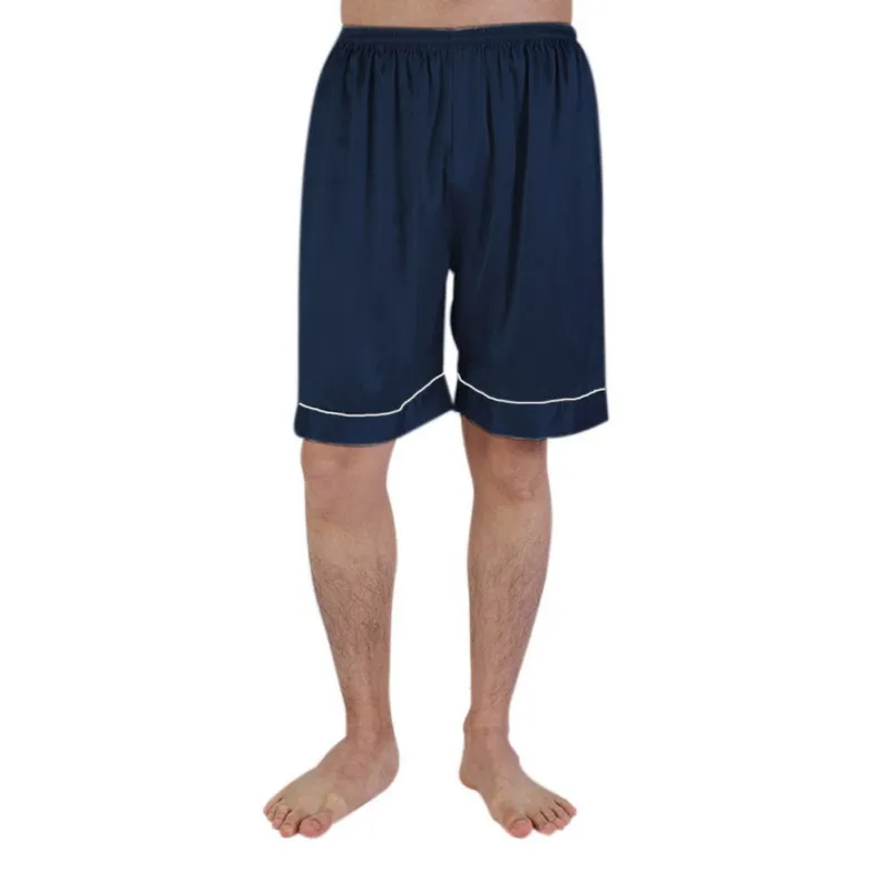 

1PCS Mens Sleep Bottoms Sleepwear Men Underwear Comfortable Solid Silk Satin Boxers Shorts Nightwear