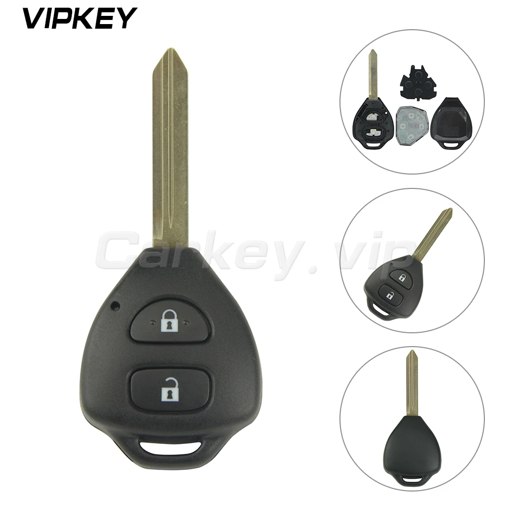 Дистанционный ключ Remtekey для Toyota Auris Corolla Verso Yaris Автомобильный с 2 кнопками 434 МГц