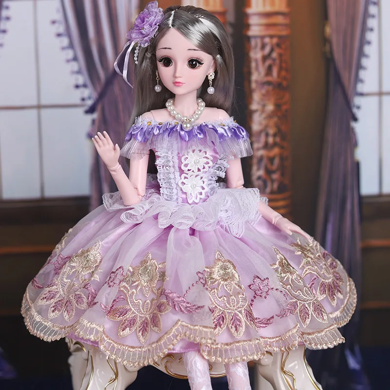 60 см, 1/3 BJD, кукла с принцессой, аксессуары для одежды, 20 подвижных шарнирных кукол, свадебное платье, игрушки для девочек, подарок AT35