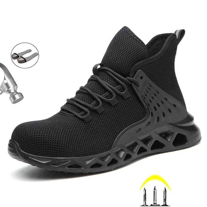 

Новые мужские защитные ботинки против разбивания, рабочие ботинки со стальным носком, открытая спортивная Рабочая обувь, лидер продаж