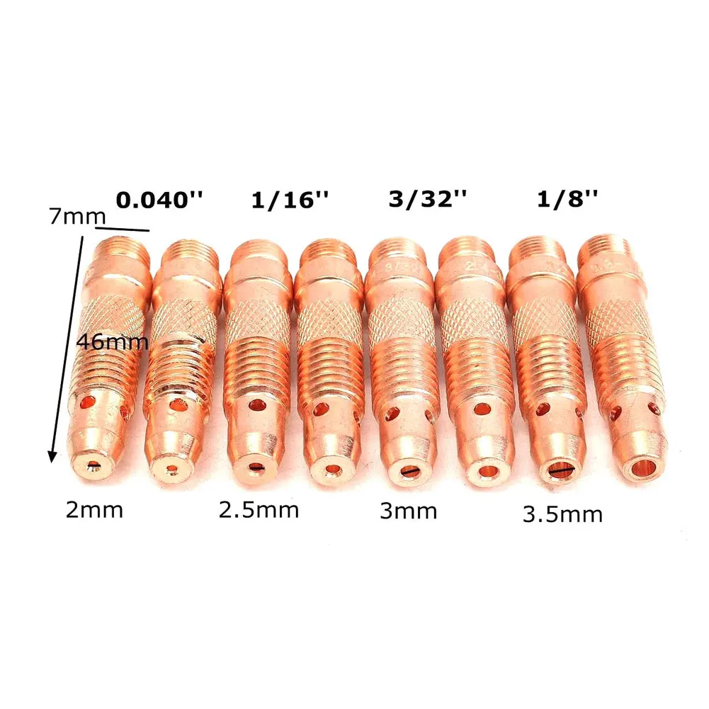 

58pcs Welder TIG Welding Torch Collet Consumable Tungsten Electrode Collet Body Nozzle Kit for Welding Torch TIG Kits