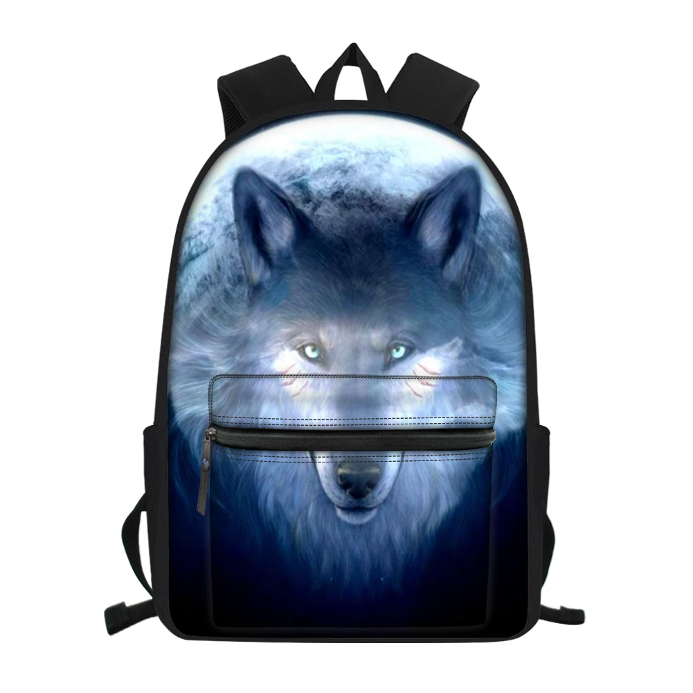 HaoYun детский маленький холщовый рюкзак с рисунком Фэнтези волка школьные сумки