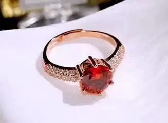 

T607 flash 925 silver ring, zircon ring