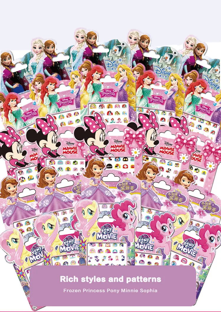 Наклейки для ногтей Disney Холодное сердце Эльза Анна аниме игрушки Микки Минни