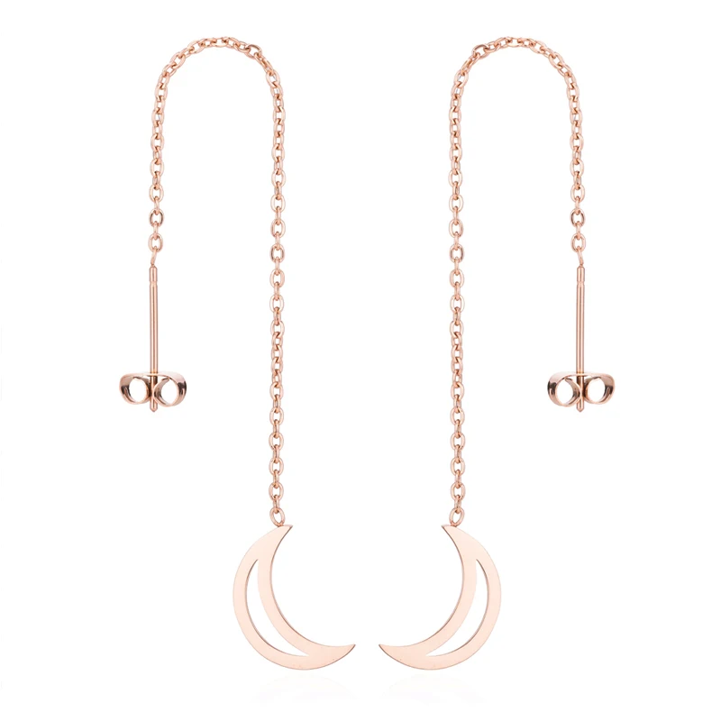 Женские серьги-подвески SMJEL современные серьги из нержавеющей стали с золотыми и