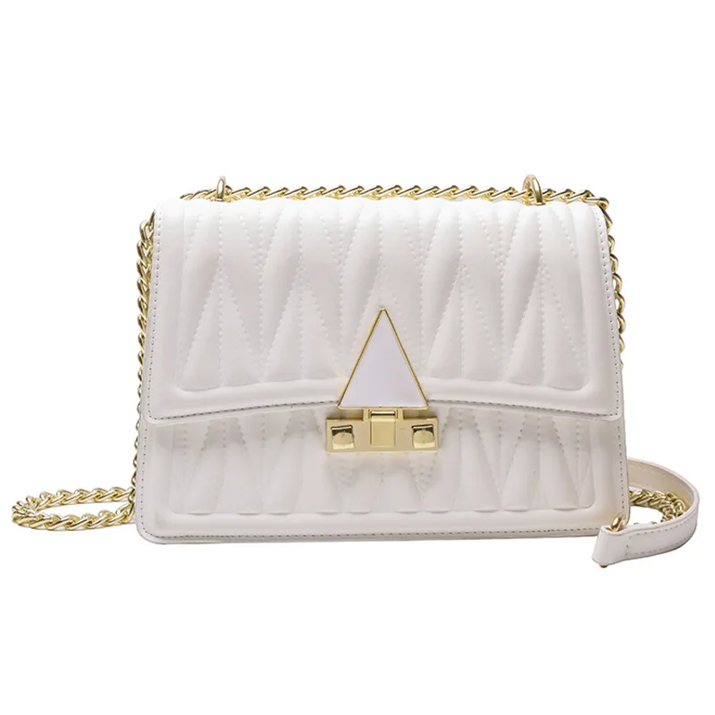 

Luxury Brand 2021 Fashion New High Quality PU Leather Casual Women's Designer Handbag Chain Small Shoulder Messenger Bag