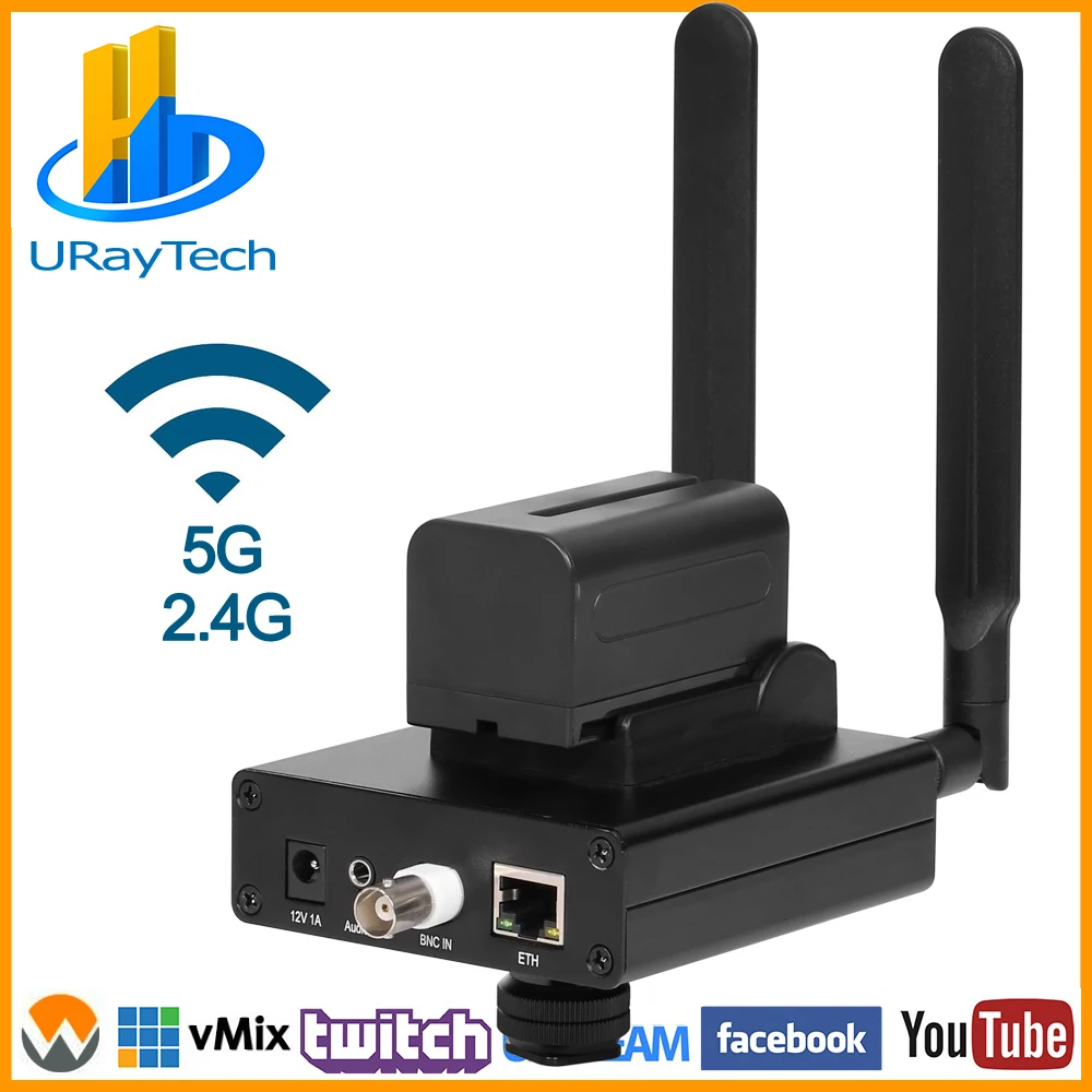 

Wireless H.264 Analog SD Video CVBS RCA AV To IP Streaming Encoder BNC To IP Transmitter WIFI Live Broadcast Encoder RTMP RTMPS