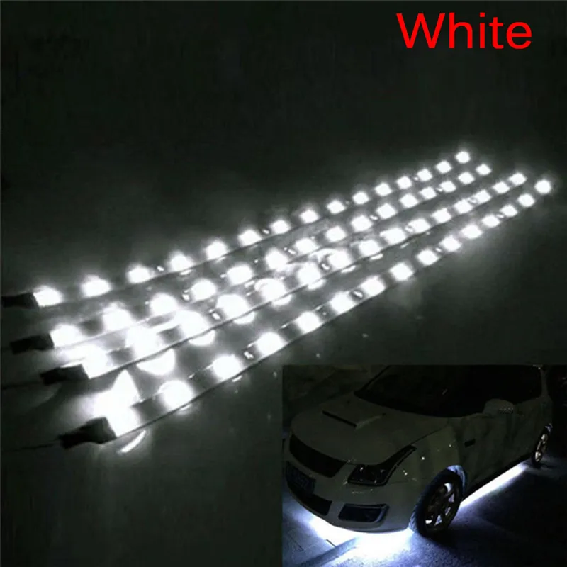 2/6pcsWaterproof DC 12V Motor LED Strip SMD Underbody Decorative Strip Light For Car Motorcycle Beautiful Decorative Soft Lights images - 6