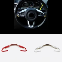for mazda 2 demio m3 axela m6 atenza 2017 2018 abs plastic car steering wheel interior frame cover trim accessories 1pcs