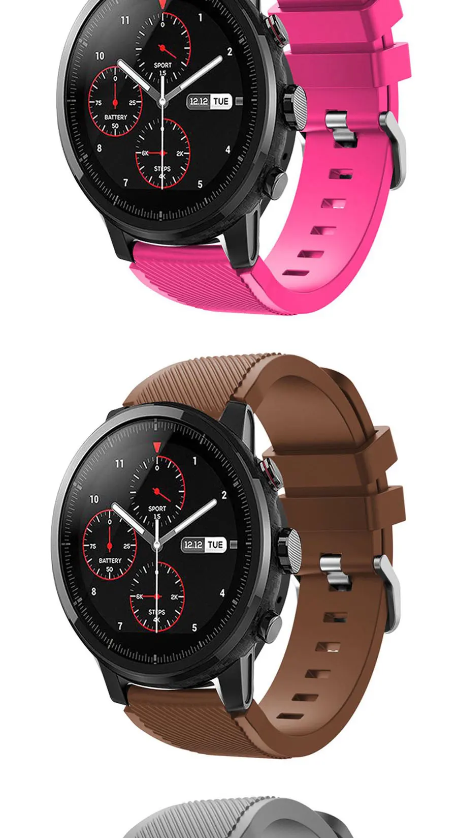 22 мм спортивные часы из мягкого силикагеля ремешок для Huami Amazfit Stratos Смарт-часы для Amazfit Pace Stratos 2/2S ремешки Браслет