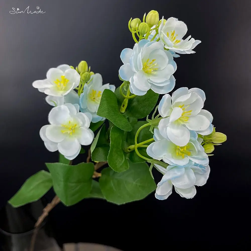 

SunMade искусственные цветы жасмина, белые, шелк и пластик