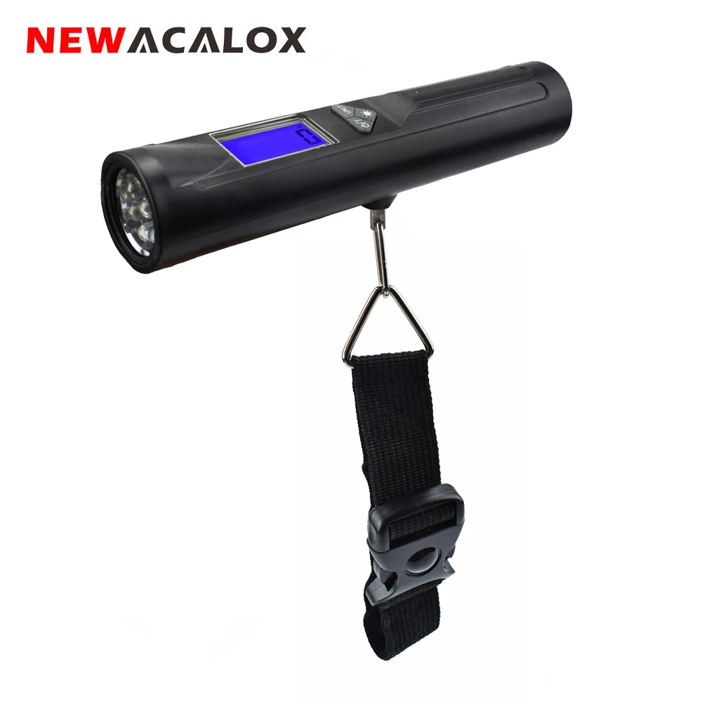 NEWACALOX 50 кг x 10 г ЖК дисплей цифровые дорожные весы электронные для рыбалки багажа