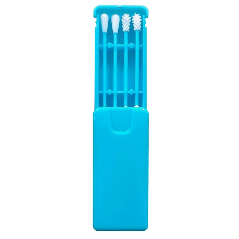

Hot 2/4Pcs/box Reusable Cotton Swab Ear Cleaning Cosmetic Silicone Buds Swabs Sticks Double-headed Recycling For Cleaning Makeup