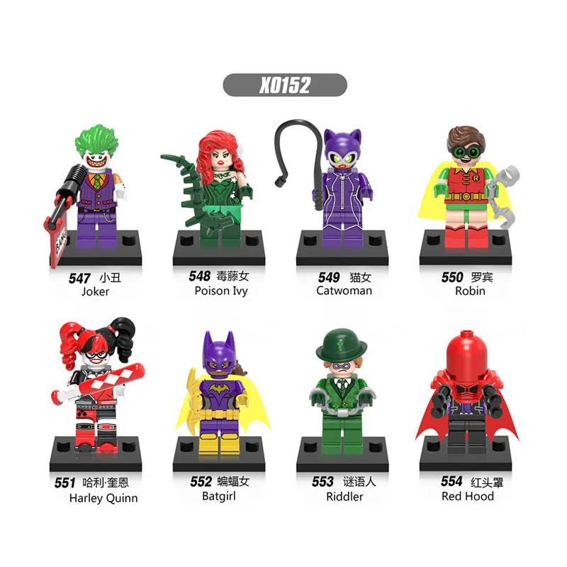 Строительные блоки Супер Герои Росомаха Джокер яд куклы Риддлер красный капюшон